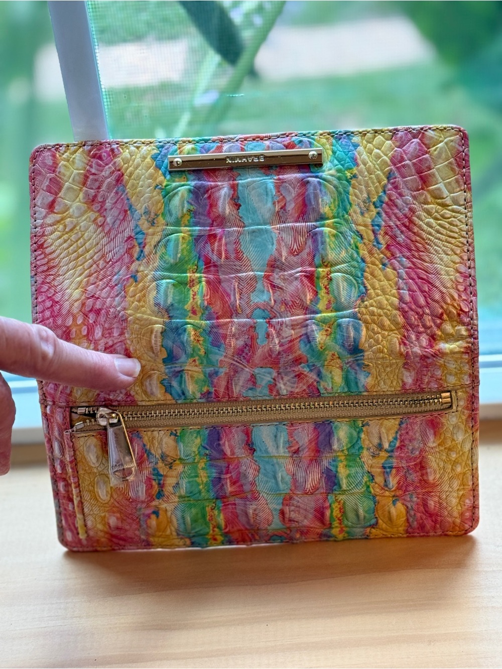 Brahmin purse & wallet Small Caroline- Saltwater Taffy Melbourne croc - Picture 7 of 9